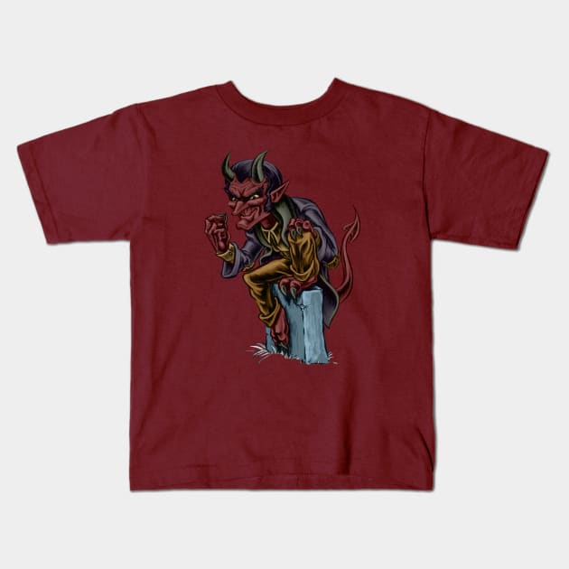 Gentleman Demon Kids T-Shirt by majanation